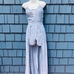 Blue & white striped romper / dress